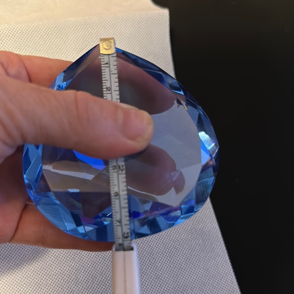 Blue Faceted Teardrop Crystal 3” - Picture 2 of 11